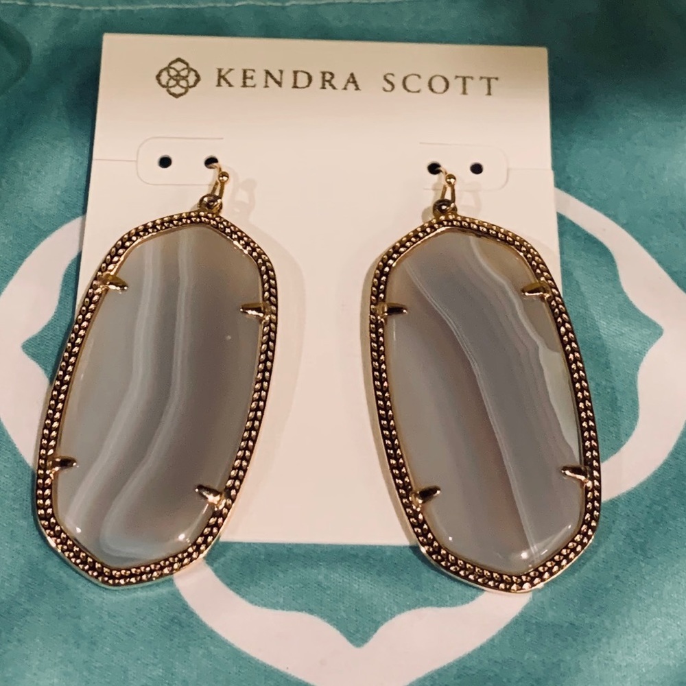 Kendra Scott Danielle Earrings Rose Gold Gray